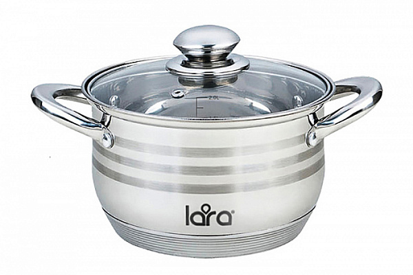 Кастрюля нержавеющая сталь LARA SONATA 3,9л (LR02-582)