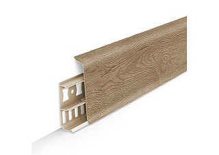 Плинтус напольный с кабель-каналами 70мм 2,2м "Деконика", 228 Дуб классик