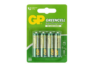 Элемент питания 06 GP GreenCell R6 AA BL4 Heavy Duty 1.5V (4/72/288) (133)