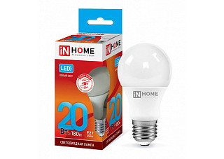 Лампа светодиодная IN HOME LED-A60-VC 20Вт 230В Е27 4000К 1900Лм (303)