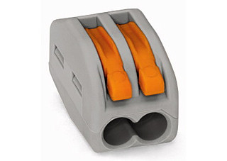 Клемма WAGO 222-412 нажимная 2х0,08-4х2.5 кв.мм. для коммут. коробок "