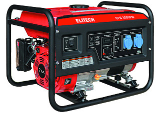 Бензогенератор ELITECH СГБ 3500 РМ (3 кВт, бак 15л, 45.5кг, ручной старт)