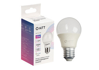 Лампа светодиодная HiTT-PL-A60-12-230-E27-3000 12Вт (761)