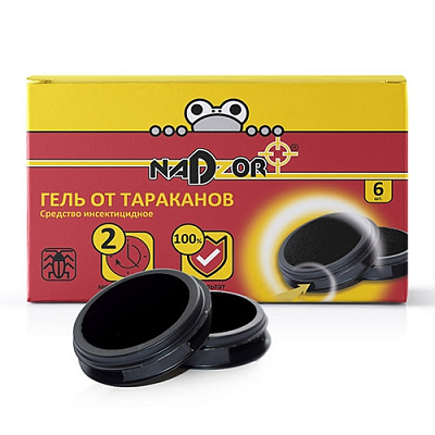 Гель от тараканов в ловушке NADZOR 6шт LOVH002N (1/24)
