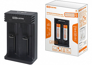 З/устройство для литиевых аккум ION2 (0.5/1A, 2 слота, 10440/18650/26650), USB, TDM (1702-0113)