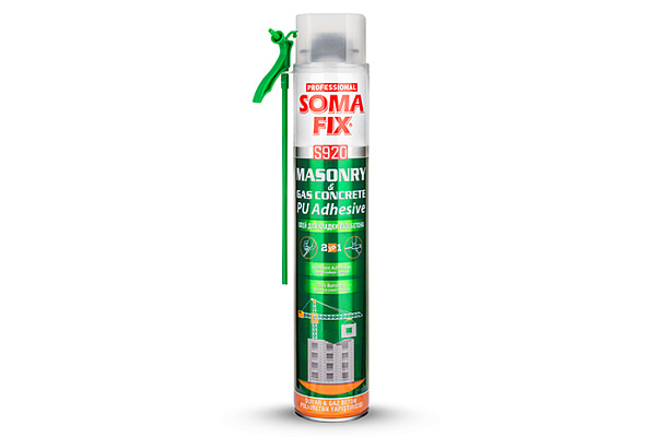 Пена монтажная SOMA FIX (пена-клей для газобетона) (2 в 1) 750мл Турция S920
