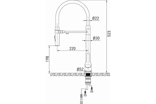 Смеситель для кухни 35k MIXLINE MLSS-0401BL черный гиб. излив магнит, подкл.к фильтру, ЧЕРНЫЙ ГРАФИТ