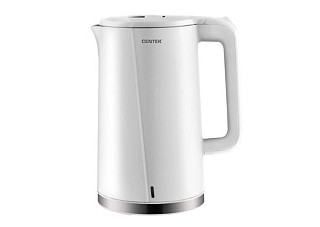 Чайник Centek CT-0005 (белый) 1.7л, 2200Вт, бесшовная колба, двойные стенки, эффект термоса