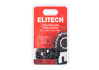 Цепь для бензопилы 15"/38см, 64хв. паз-1,3, шаг-0,325 ELITECH 0809.023900