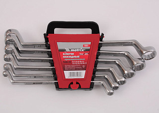 Ключи накидные набор MATRIX 6*17мм 6шт, матовые (15331)