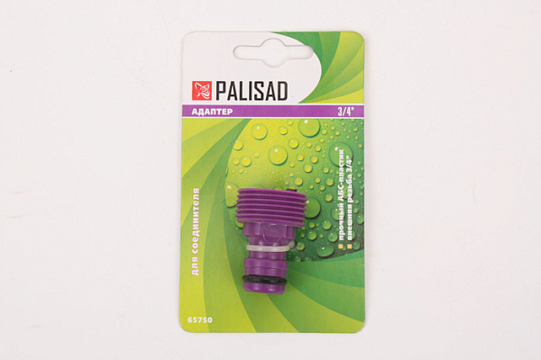 Адаптер PALISAD пластиковый внешняя резьба 3/4" 65750 (1/500)