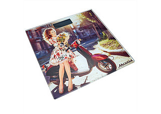 Весы напольные электронные АКСИНЬЯ КС-6012 "Джульетта": 180 кг, 28*28см  (10)