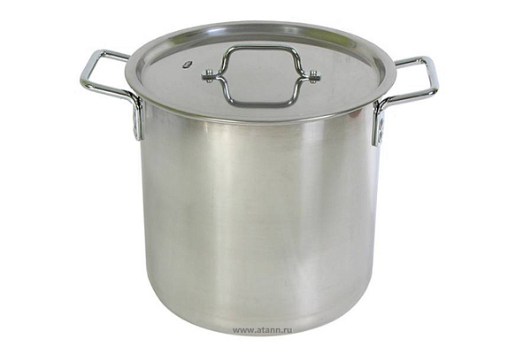 Котел 50л d40см h44см, высокий сварной, клепанные ручки "Общепит" (1)