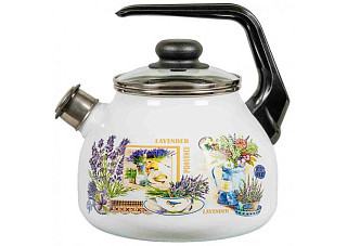 Чайник эмалированный ГОРНАЯ ЛАВАНДА со свистком Северсталь 3,0л (4с209/я) 