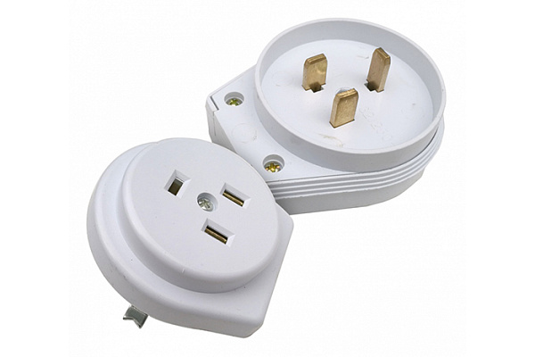 Разъем IN HOME РШ/ВШ 32А 250В пластиковый встраиваемый белый 9133 (0212)