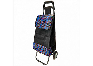 Тележка багажная DT-120  синий с красным, 50 кг метал. колеса