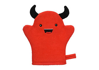 Мочалка-варежка "Чертенок" для нежной и чувствительной кожи, 19х18 см, soft, для бани и сауны,"Банны