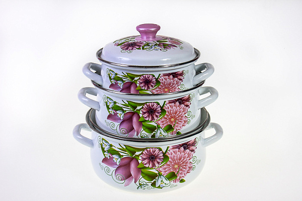 Набор эмал.посуды ВЕСНА-1 г.Керчь (1,5л, 2л, 3л)