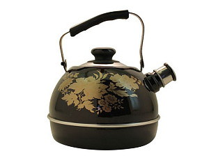 Чайник эмалированный Рубин ОЛИМПИЯ черный, подвиж. ручка г. Ростов 3,5л ТМ04/35/02/15 (627)