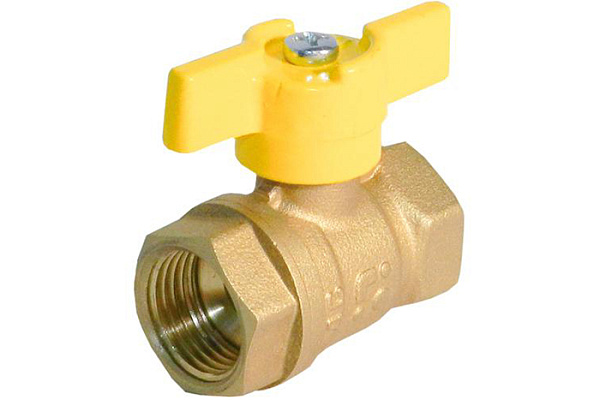 Кран Газовый шаровой латунный БАЗ ДУ20 (3/4) Г/Г бабочка