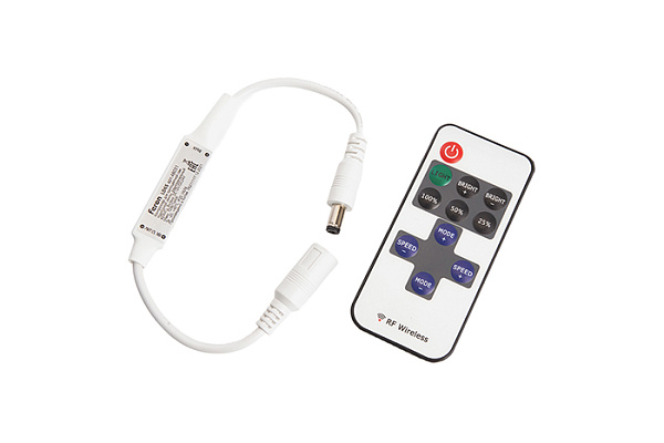 Контроллер FERON LD65 для одноцветной светодиодной ленты с П/У белый, 12-24V, 48031