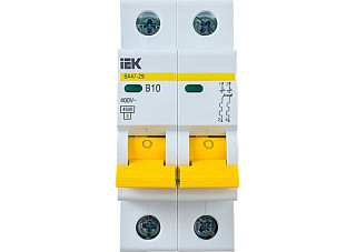 Авт. выкл.ВА47-29 2Р 10А 4,5кА х-ка С ИЭК (MVA20-2-010-C) 493