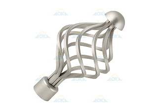 Наконечник металлический D25 Ажур 245 Сатин (уп 2шт)