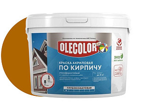 Краска акриловая атмосферостойкая по кирпичу терракотовый (3 кг) Olecolor