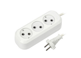 Удлинитель SmartBuy, 3 гн. 1,5м. 10А/2,2кВт без заземления ПВС 2х1,0 (SBE-10-3-1,5-N)/50(719)