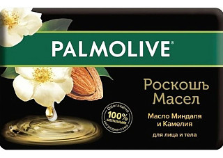 Мыло туалетное PALMOLIVE роскошь масел с маслом миндаля и камелией 90г (1/72)