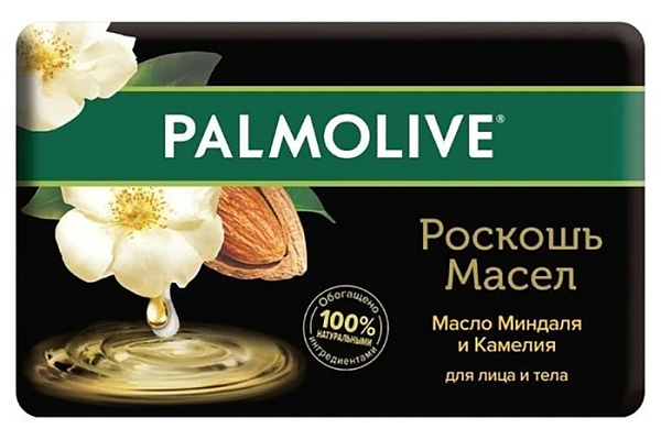 Мыло туалетное PALMOLIVE роскошь масел с маслом миндаля и камелией 90г (1/72)