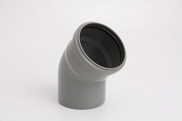 Отвод 110х45° СЕРЫЙ (1/20)
