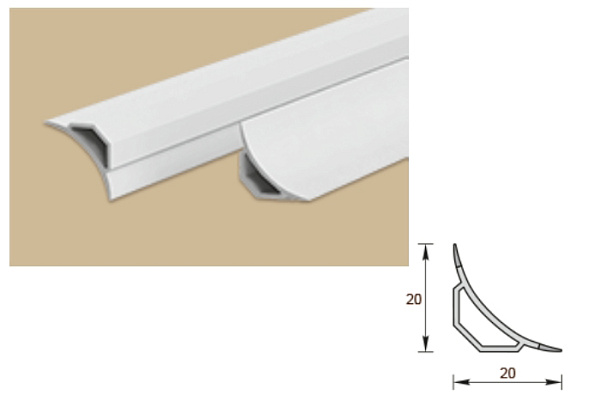 Галтель с мягкими краями Идеал 001 Белый (2,5м) 