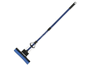 Швабра МОП Марья Искусница 120х27см пластм.коллектор,один.отжим,губка ПВА, синяя (KD-8050A) (207296)