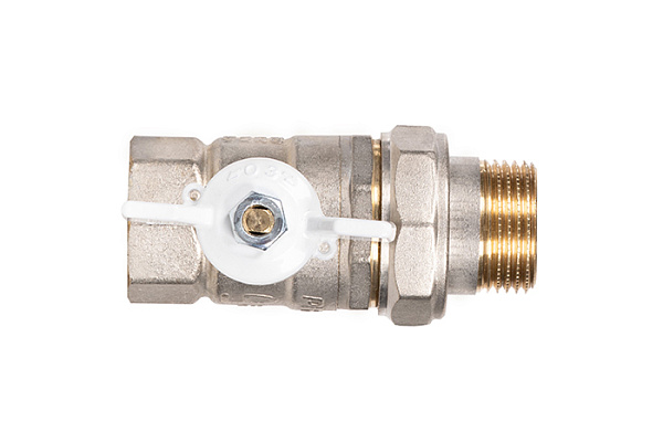 Кран шаровой латунный LD Pride 47.25.Американка Ду 25 Ру 40 бабочка (Белый)