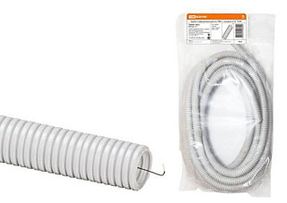 Труба гофрированная TDM ПВХ d=16мм с зондом (бухта 20м) легкая (0401-0021/0221)