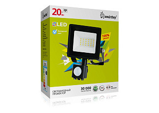Прожектор светодиодный SMARTBUY FL с датч. движения 20Вт 6500K IP65 (SBL-EFLPIR-20-65) (121607)