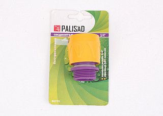 Соединитель PALISAD пластиковый для шланга с внешней резьбой 3/4" (66175)