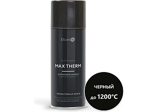 Эмаль термостойкая Elcon черная, 1200 градусов, аэрозольная (520мл)