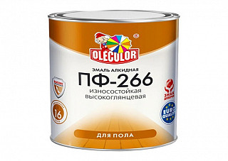 Эмаль ПФ 266 OLECOLOR красно-коричневая (1,9кг)