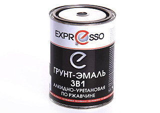 Грунт-эмаль алкидно-уретан 3 в 1 ЛАКОВАР EXPRESSO коричневая RAL 3007 (0,9кг)