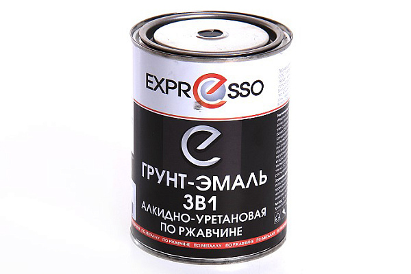 Грунт-эмаль алкидно-уретан 3 в 1 ЛАКОВАР EXPRESSO коричневая RAL 3007 (0,9кг)