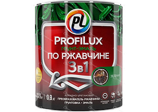 Грунт-эмаль по ржавчине 3 в 1 Profilux зеленая (0,9кг)
