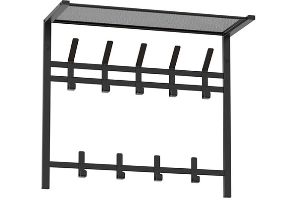 Вешалка с полкой 2-х ярусная "Торонто 22", hanger with shelf (Графит)