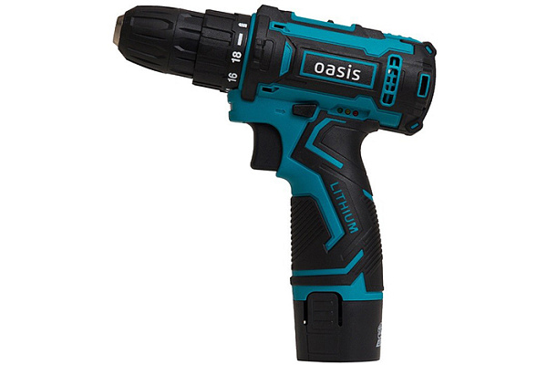 Дрель-шуруповерт OASIS ASB-12S (J) (12В, 350-1350об/мин, 30Hm, 1,5кг) 199