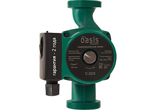 Насос циркуляционный OASIS HOME CD 32/6 (С КАБЕЛЕМ,90Вт,Расход-40л/мин, Высота -6м, Монтаж180мм)040