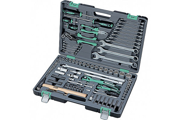 Набор STELS слесарно-монтажный,1/2, 1/4 CrV, S2 119 предметов, пр-во Тайвань (14112)