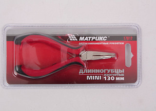 Длинногубцы MATRIX MINI 130мм никелиров., изогнутые (17812)