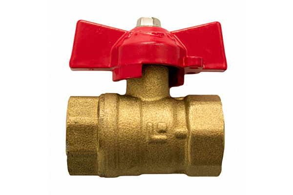 Кран шаровой латунный БАЗ ДУ25 (1) Г/Г бабочка