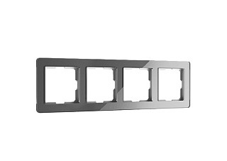 Рамка Profitec Corsa ST графит GLOSS 4СП гориз (PC-пластик) (910735)